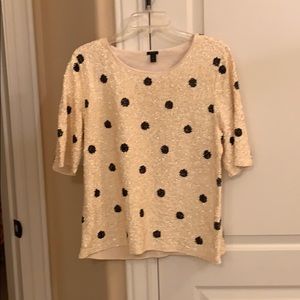 J. Crew cotton sequin tee.